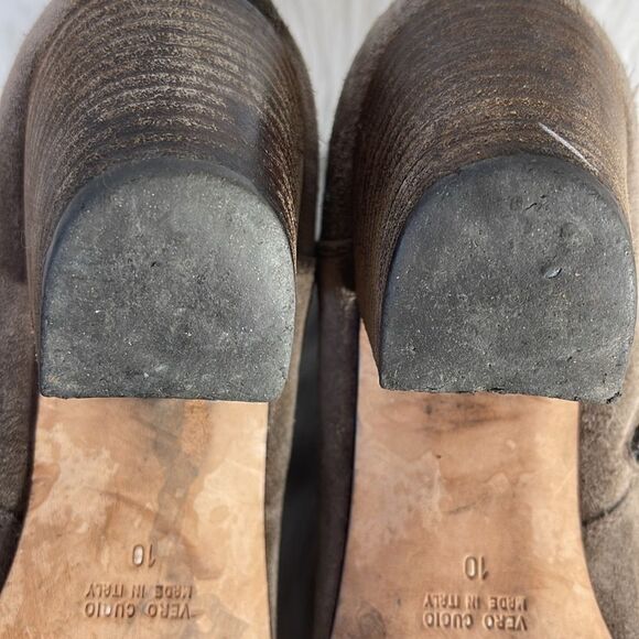 Aquatalia Farin Taupe Suede Booties Sz 10 - Picture 8 of 10